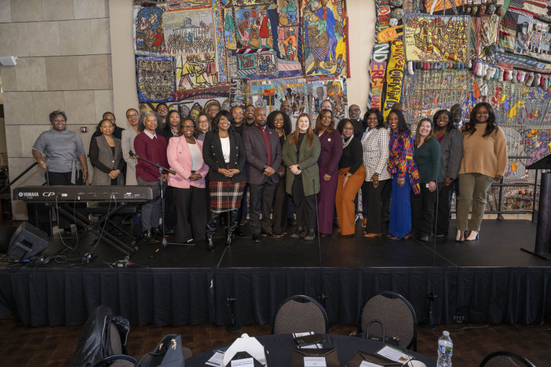 21st annual King Legacy Celebration Mc Courtis Fuller, Woodrow “Woody” Keown, Jr, President & Chief Operating Officer, Fisk Jubilee Singers and Keynote speaker Kahlil Greene shown here during MLK Day breakfast 21st annual King Legacy Celebration at the National Underground Railroad Freedom Center Monday January 19, 2026. Photos by Joseph Fuqua II