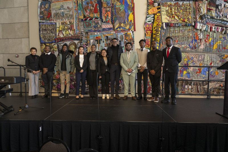 21st annual King Legacy Celebration Mc Courtis Fuller, Woodrow “Woody” Keown, Jr, President & Chief Operating Officer, Fisk Jubilee Singers and Keynote speaker Kahlil Greene shown here during MLK Day breakfast 21st annual King Legacy Celebration at the National Underground Railroad Freedom Center Monday January 19, 2026. Photos by Joseph Fuqua II