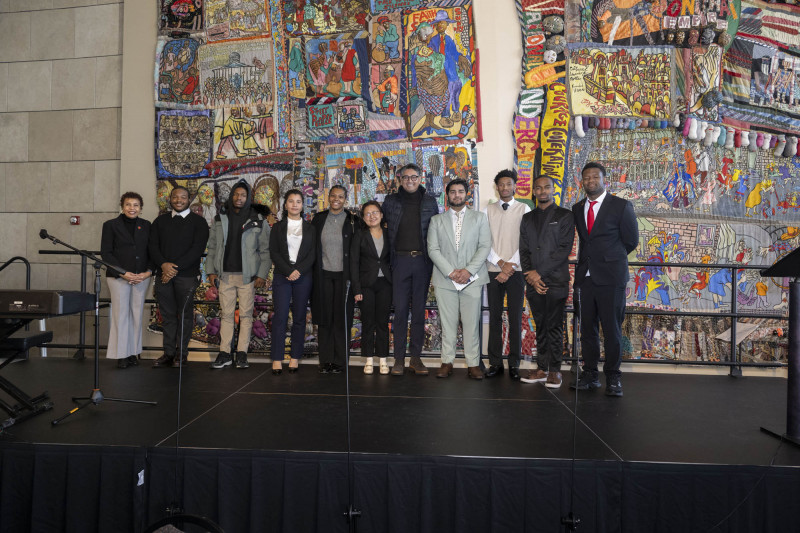 21st annual King Legacy Celebration Mc Courtis Fuller, Woodrow “Woody” Keown, Jr, President & Chief Operating Officer, Fisk Jubilee Singers and Keynote speaker Kahlil Greene shown here during MLK Day breakfast 21st annual King Legacy Celebration at the National Underground Railroad Freedom Center Monday January 19, 2026. Photos by Joseph Fuqua II