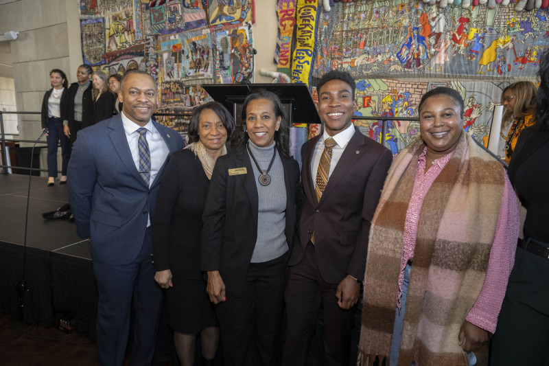 21st annual King Legacy Celebration Mc Courtis Fuller, Woodrow “Woody” Keown, Jr, President & Chief Operating Officer, Fisk Jubilee Singers and Keynote speaker Kahlil Greene shown here during MLK Day breakfast 21st annual King Legacy Celebration at the National Underground Railroad Freedom Center Monday January 19, 2026. Photos by Joseph Fuqua II