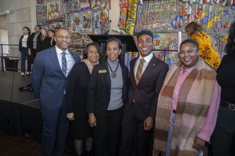 21st annual King Legacy Celebration Mc Courtis Fuller, Woodrow “Woody” Keown, Jr, President & Chief Operating Officer, Fisk Jubilee Singers and Keynote speaker Kahlil Greene shown here during MLK Day breakfast 21st annual King Legacy Celebration at the National Underground Railroad Freedom Center Monday January 19, 2026. Photos by Joseph Fuqua II