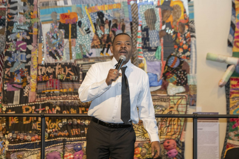 21st annual King Legacy Celebration Mc Courtis Fuller, Woodrow “Woody” Keown, Jr, President & Chief Operating Officer, Fisk Jubilee Singers and Keynote speaker Kahlil Greene shown here during MLK Day breakfast 21st annual King Legacy Celebration at the National Underground Railroad Freedom Center Monday January 19, 2026. Photos by Joseph Fuqua II