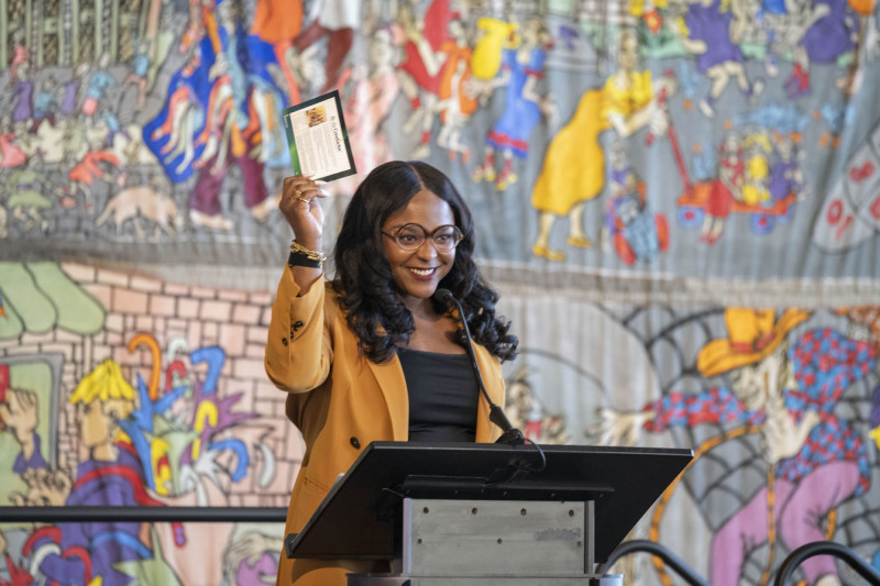 21st annual King Legacy Celebration Mc Courtis Fuller, Woodrow “Woody” Keown, Jr, President & Chief Operating Officer, Fisk Jubilee Singers and Keynote speaker Kahlil Greene shown here during MLK Day breakfast 21st annual King Legacy Celebration at the National Underground Railroad Freedom Center Monday January 19, 2026. Photos by Joseph Fuqua II
