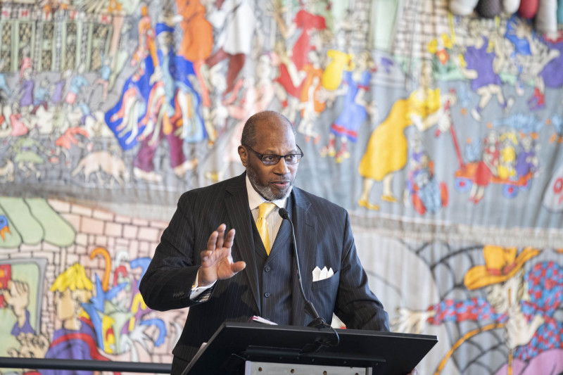 21st annual King Legacy Celebration Mc Courtis Fuller, Woodrow “Woody” Keown, Jr, President & Chief Operating Officer, Fisk Jubilee Singers and Keynote speaker Kahlil Greene shown here during MLK Day breakfast 21st annual King Legacy Celebration at the National Underground Railroad Freedom Center Monday January 19, 2026. Photos by Joseph Fuqua II