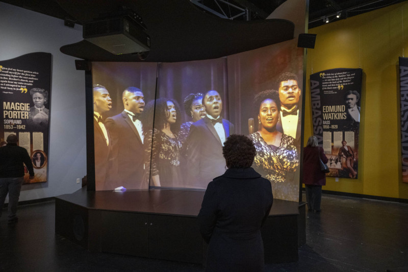 People checkout the Jubilation! exhibit, Home ownership symposium with Union Savings and Guardian Savings Bank, Hoxworth Blood Drive, Service Fair during the 21st annual King Legacy Celebration at the National Underground Railroad Freedom Center Monday January 19, 2026. Photos by Joseph Fuqua II