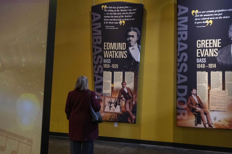 People checkout the Jubilation! exhibit, Home ownership symposium with Union Savings and Guardian Savings Bank, Hoxworth Blood Drive, Service Fair during the 21st annual King Legacy Celebration at the National Underground Railroad Freedom Center Monday January 19, 2026. Photos by Joseph Fuqua II