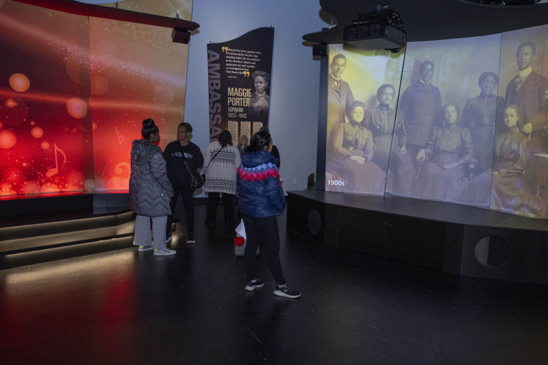 People checkout the Jubilation! exhibit, Home ownership symposium with Union Savings and Guardian Savings Bank, Hoxworth Blood Drive, Service Fair during the 21st annual King Legacy Celebration at the National Underground Railroad Freedom Center Monday January 19, 2026. Photos by Joseph Fuqua II