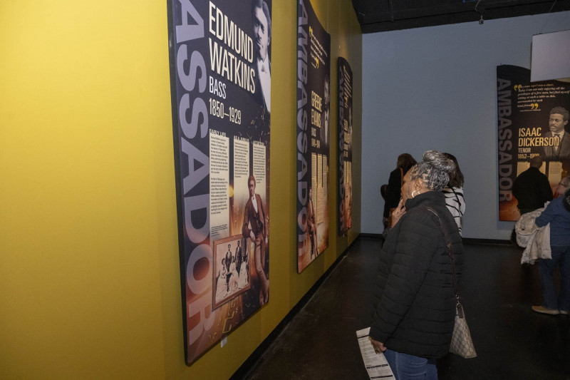 People checkout the Jubilation! exhibit, Home ownership symposium with Union Savings and Guardian Savings Bank, Hoxworth Blood Drive, Service Fair during the 21st annual King Legacy Celebration at the National Underground Railroad Freedom Center Monday January 19, 2026. Photos by Joseph Fuqua II
