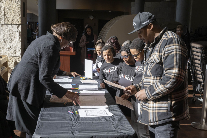 People checkout the Jubilation! exhibit, Home ownership symposium with Union Savings and Guardian Savings Bank, Hoxworth Blood Drive, Service Fair during the 21st annual King Legacy Celebration at the National Underground Railroad Freedom Center Monday January 19, 2026. Photos by Joseph Fuqua II