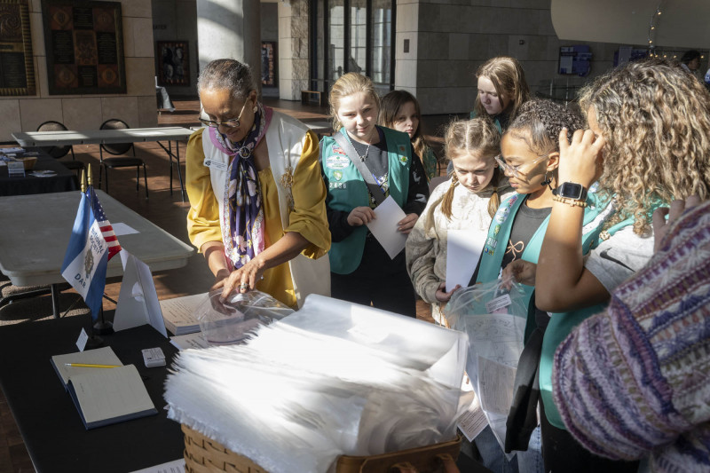 People checkout the Jubilation! exhibit, Home ownership symposium with Union Savings and Guardian Savings Bank, Hoxworth Blood Drive, Service Fair during the 21st annual King Legacy Celebration at the National Underground Railroad Freedom Center Monday January 19, 2026. Photos by Joseph Fuqua II