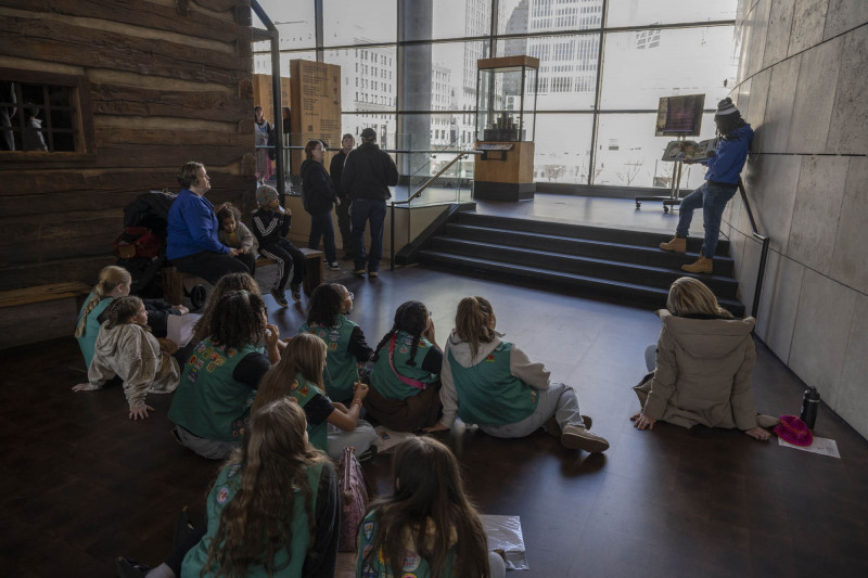 People checkout the Jubilation! exhibit, Home ownership symposium with Union Savings and Guardian Savings Bank, Hoxworth Blood Drive, Service Fair during the 21st annual King Legacy Celebration at the National Underground Railroad Freedom Center Monday January 19, 2026. Photos by Joseph Fuqua II