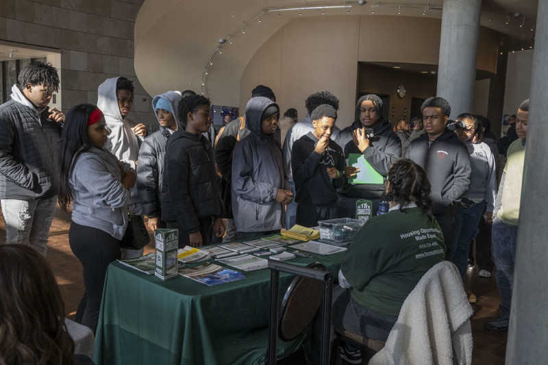 People checkout the Jubilation! exhibit, Home ownership symposium with Union Savings and Guardian Savings Bank, Hoxworth Blood Drive, Service Fair during the 21st annual King Legacy Celebration at the National Underground Railroad Freedom Center Monday January 19, 2026. Photos by Joseph Fuqua II