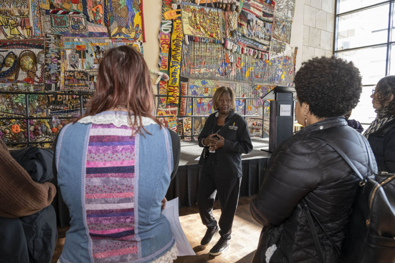 People checkout the Jubilation! exhibit, Home ownership symposium with Union Savings and Guardian Savings Bank, Hoxworth Blood Drive, Service Fair during the 21st annual King Legacy Celebration at the National Underground Railroad Freedom Center Monday January 19, 2026. Photos by Joseph Fuqua II