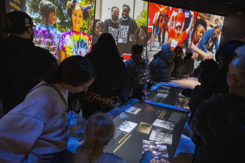 People checkout and enjoyed the Jubilation! exhibit, Home ownership symposium with Union Savings and Guardian Savings Bank, Hoxworth Blood Drive, Service Fair during the 21st annual King Legacy Celebration, Dr. Megan Gerhardt and Kahlil Greene discussion, Trudy Gaba discussion in the Harriet TubmanTheater, and In This Place” exhibit during MLK Day Celebration in the Harriet Tubman Theater at the National Underground Railroad Freedom Center Monday January 19, 2026. Photos by Joseph Fuqua II