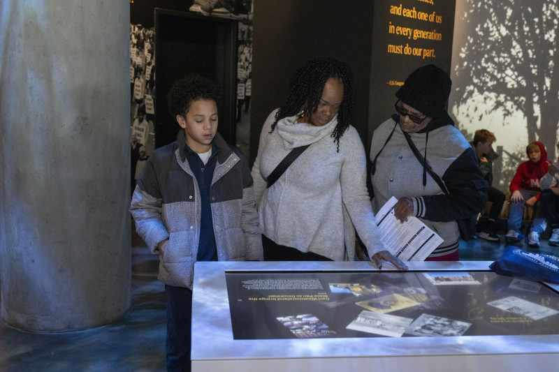 People checkout and enjoyed the Jubilation! exhibit, Home ownership symposium with Union Savings and Guardian Savings Bank, Hoxworth Blood Drive, Service Fair during the 21st annual King Legacy Celebration, Dr. Megan Gerhardt and Kahlil Greene discussion, Trudy Gaba discussion in the Harriet TubmanTheater, and In This Place” exhibit during MLK Day Celebration in the Harriet Tubman Theater at the National Underground Railroad Freedom Center Monday January 19, 2026. Photos by Joseph Fuqua II