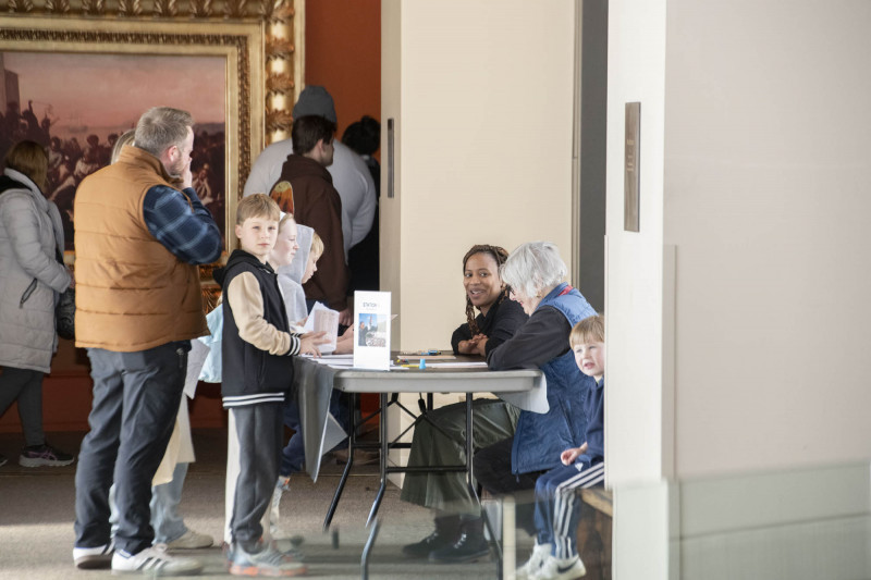 People checkout and enjoyed the Jubilation! exhibit, Home ownership symposium with Union Savings and Guardian Savings Bank, Hoxworth Blood Drive, Service Fair during the 21st annual King Legacy Celebration, Dr. Megan Gerhardt and Kahlil Greene discussion, Trudy Gaba discussion in the Harriet TubmanTheater, and In This Place” exhibit during MLK Day Celebration in the Harriet Tubman Theater at the National Underground Railroad Freedom Center Monday January 19, 2026. Photos by Joseph Fuqua II