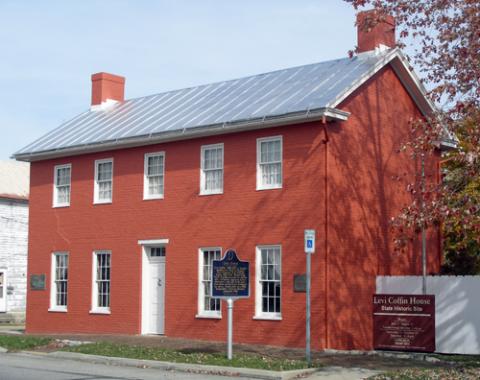 The Levi Coffin house used to hide fugitive slaves