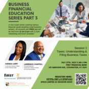 Business Financial Education Series: Taxes: Understanding & Filing Business Taxes